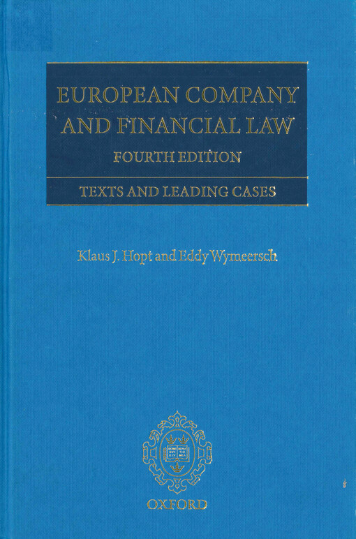 European company and financial law : texts and leading cases