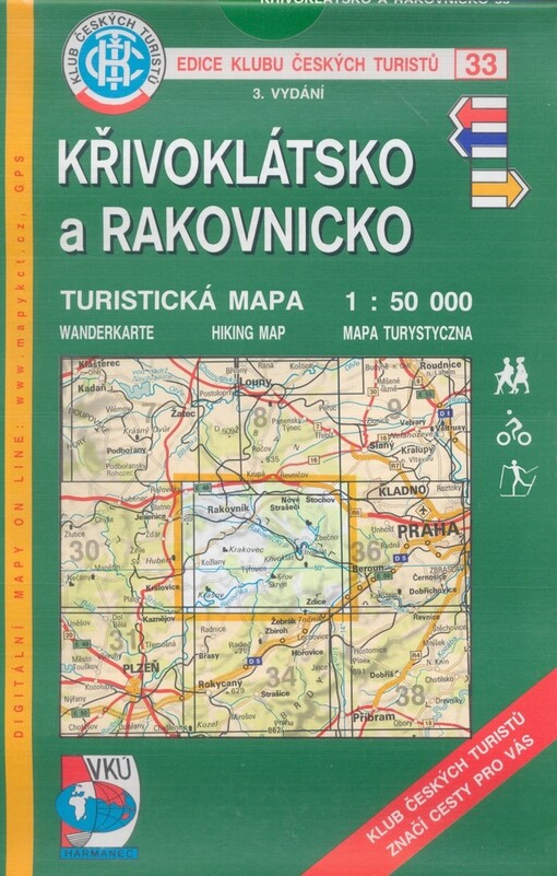 Křivoklátsko a Rakovnicko turistická mapa 1:50 000