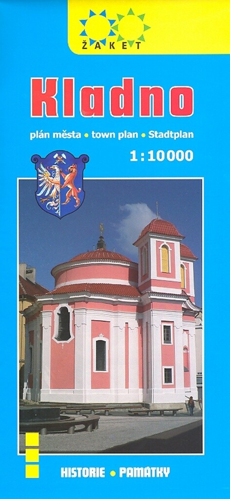 Kladno plán města 1:10 000 : historie, památky