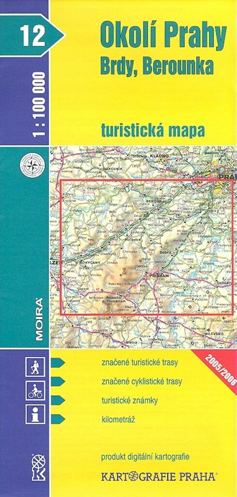 Okolí Prahy Brdy, Berounka : turistická mapa 1:100 000