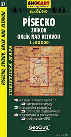Písecko Zvíkov, Orlík nad Vltavou : turistická mapa 1:50 000 : aktualizované vydání