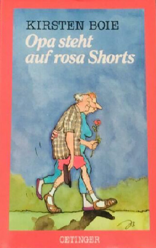Opa steht auf rosa Shorts