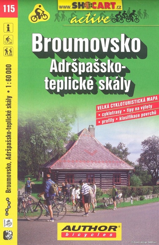 Broumovsko, Adršpašsko-teplické skály velká cykloturistická mapa