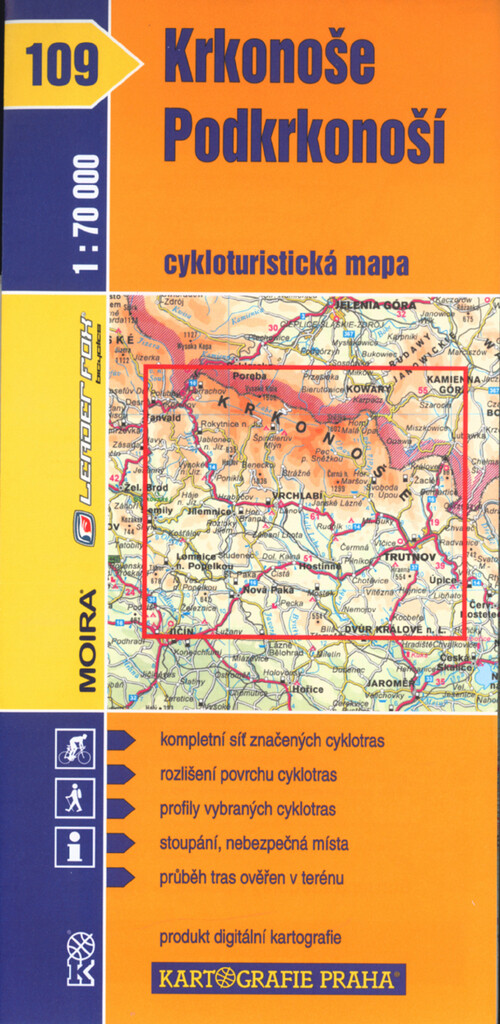 Krkonoše Podkrkonoší : cykloturistická mapa 1:70 000