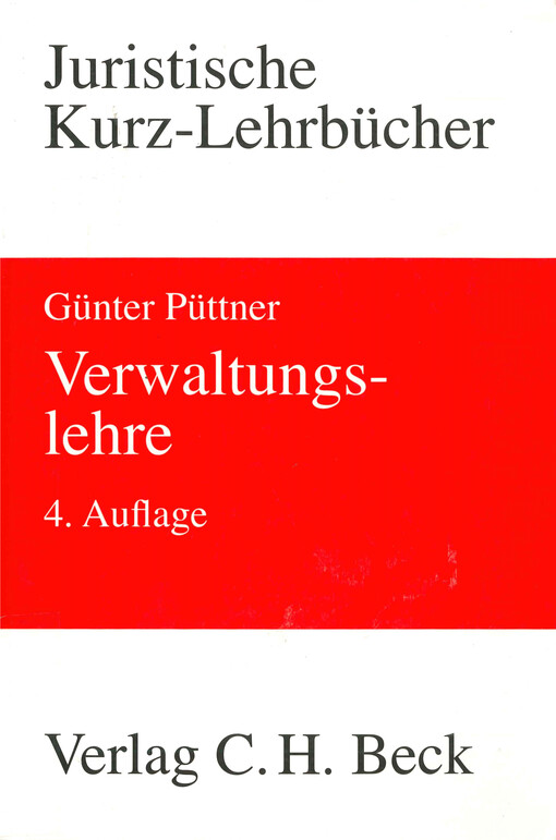 Verwaltungslehre : ein Studienbuch