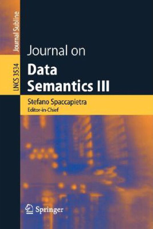 Journal on data semantics III