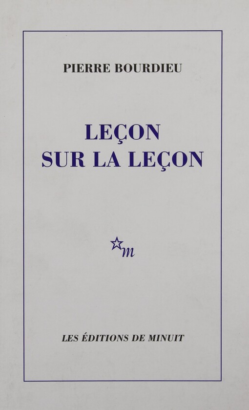 Lecon sur la lecon (French Edition)