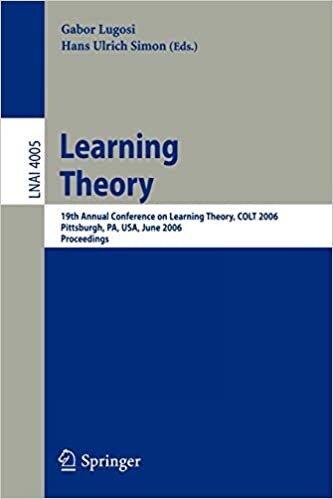 Learning theory : 19th annual conference on learning theory, COLT 2006, Pittsburgh, PA, USA, June 22-25, 2006 : proceedings