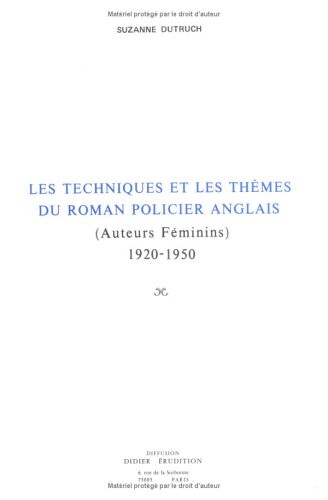 Les techniques et les themes du roman policier anglais