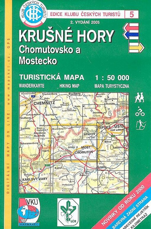 Krušné hory Chomutovsko a Mostecko : turistická mapa 1 : 50 000