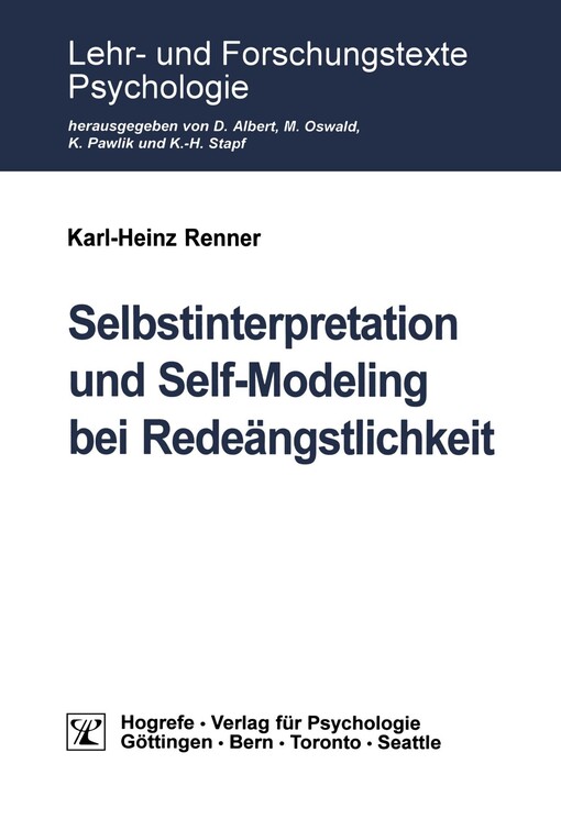 Selbstinterpretation und self-modeling bei Redeängstlichkeit