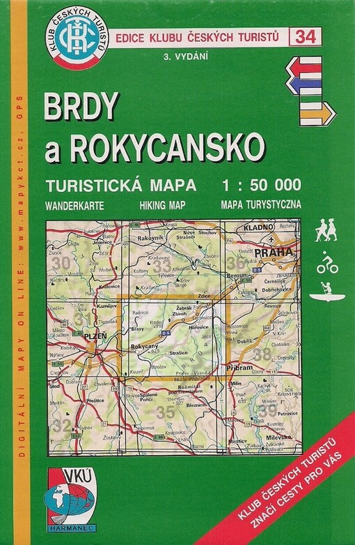 Brdy a Rokycansko turistická mapa 1:50 000