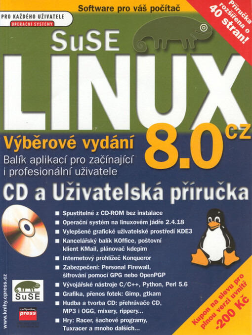 Linux SuSE 8.0 CZ výběrové vydání