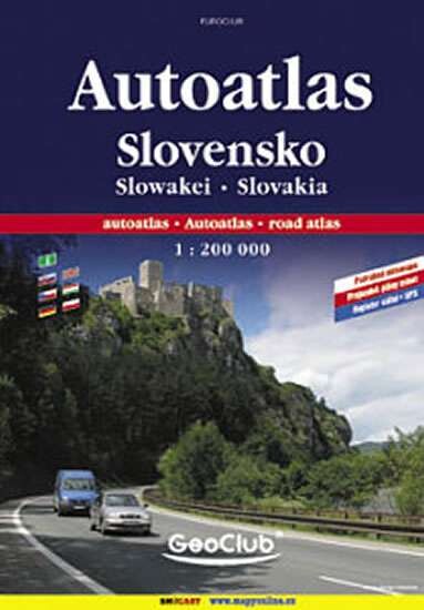 Autoatlas Slovensko podrobná automapa, prejazdné plány miest, register sídiel; GPS