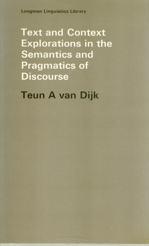 Text and context : explorations in the semantics and pragmatics of discourse