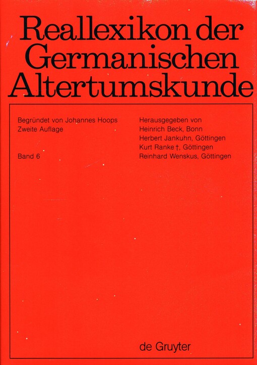 Reallexikon der germanischen Altertumskunde.