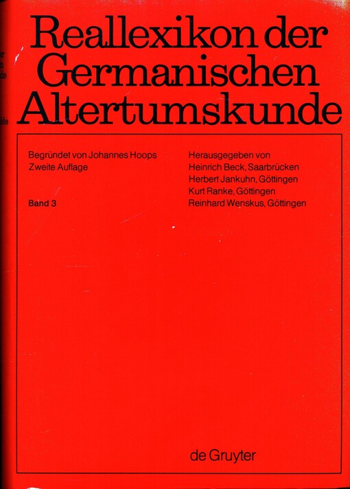 Reallexikon der germanischen Altertumskunde.