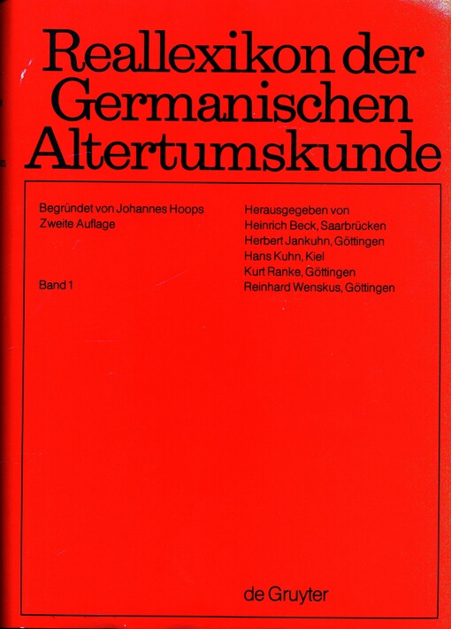 Reallexikon der germanischen Altertumskunde.