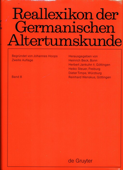 Reallexikon der germanischen Altertumskunde.