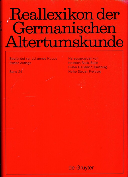 Reallexikon der germanischen Altertumskunde.