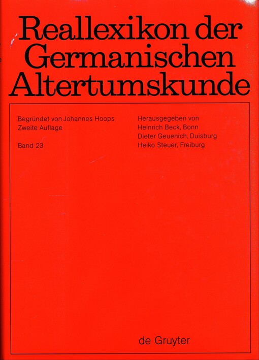Reallexikon der germanischen Altertumskunde.