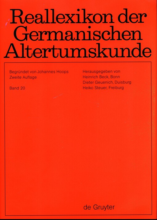 Reallexikon der germanischen Altertumskunde.