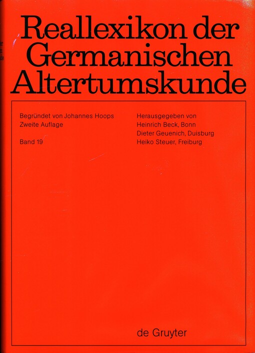 Reallexikon der Germanischen Altertumskunde. Band 19., Luchs-Metrum