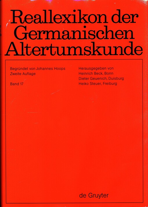 Reallexikon der germanischen Altertumskunde.