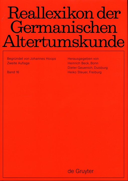 Reallexikon der Germanischen Altertumskunde. Bd. 16, Jadwingen - Kleindichtung