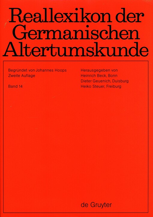 Reallexikon der germanischen Altertumskunde.