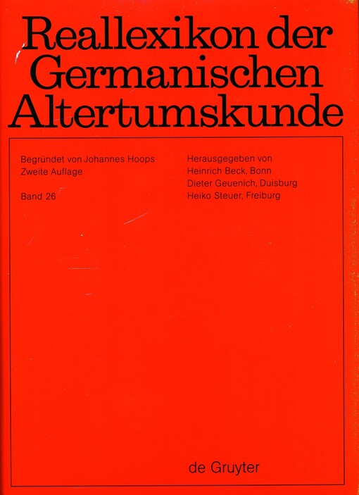 Reallexikon der germanischen Altertumskunde.