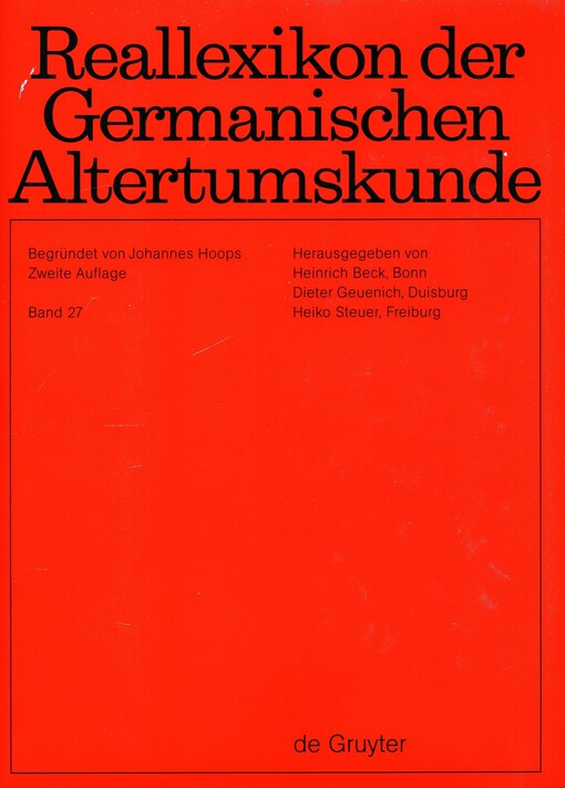 Reallexikon der germanischen Altertumskunde.
