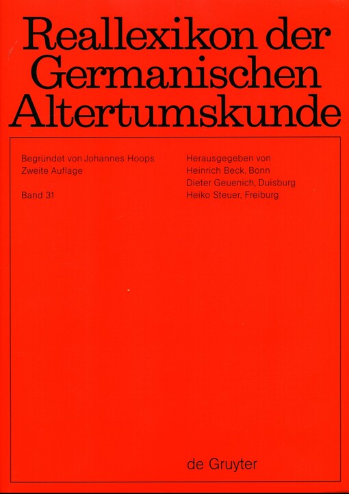 Reallexikon der germanischen Altertumskunde.