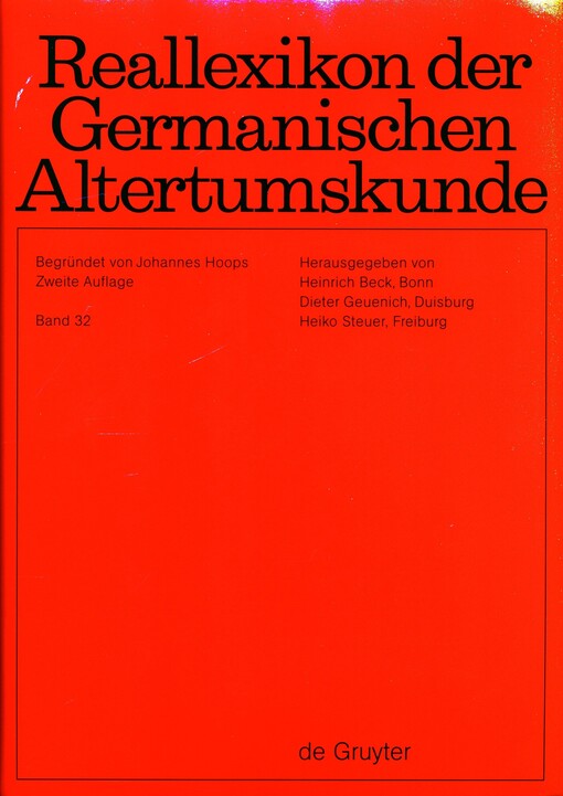 Reallexikon der germanischen Altertumskunde.