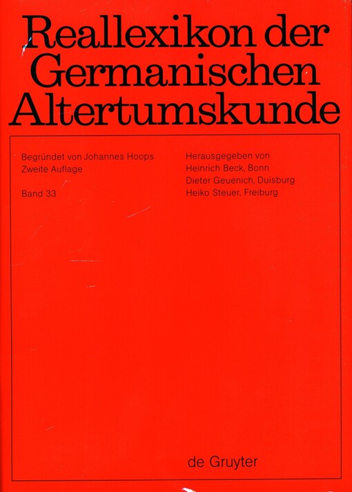 Reallexikon der germanischen Altertumskunde.