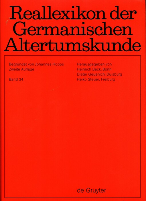 Reallexikon der germanischen Altertumskunde.