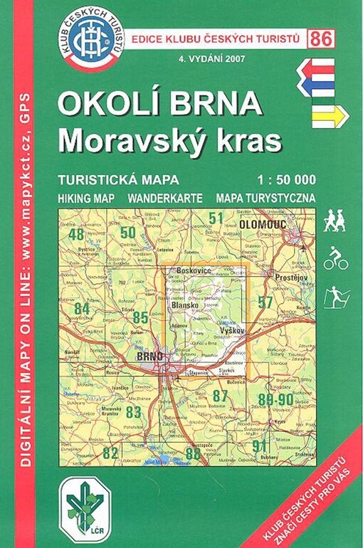 Okolí Brna - Moravský kras turistická mapa 1:50 000