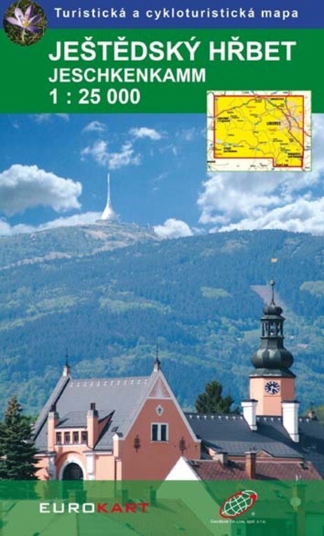Ještědský hřbet turistická a cykloturistická mapa = Jeschenkamm : Wander- und Radwanderkarte