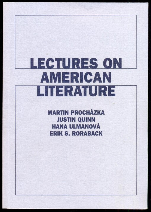 Lectures on American literature