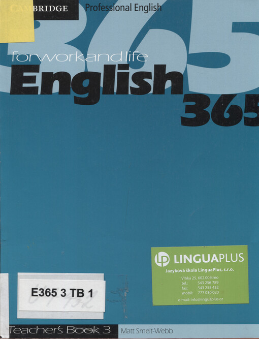 English 365. Teacher's book 3