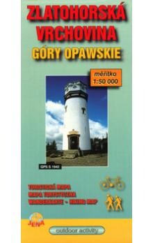 Zlatohorská vrchovina, Góry Opawskie cykloturistická a turistická mapa