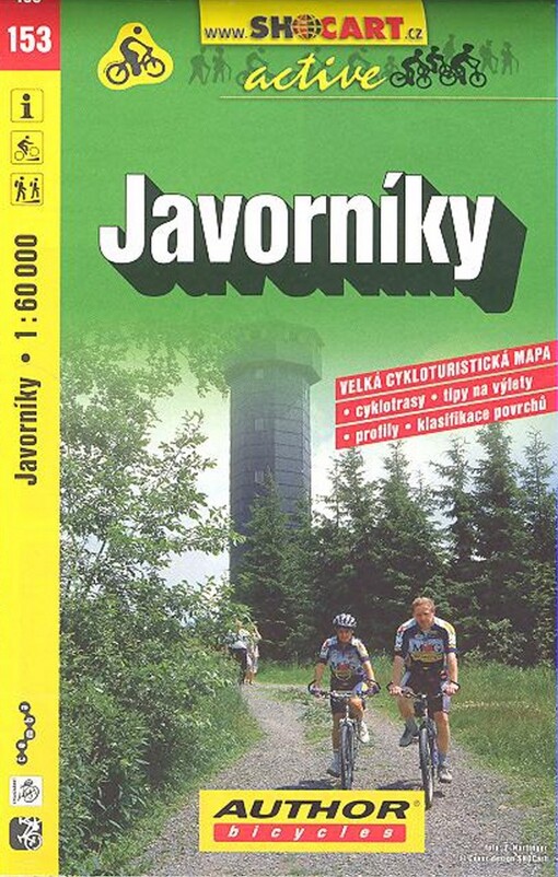 Javorníky velká cykloturistická mapa