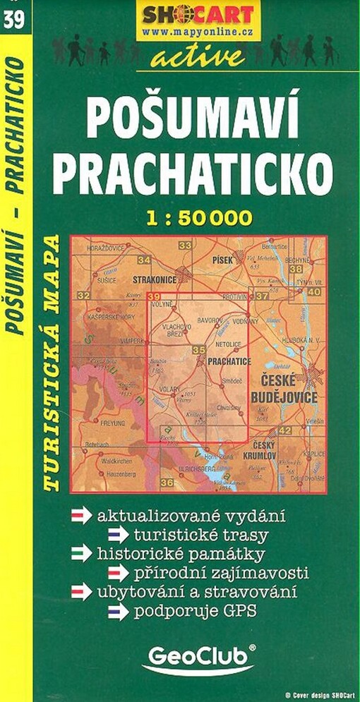 Pošumaví Prachaticko : turistická mapa 1:50 000 : aktualizované vydání, turistické trasy, historické památky, přírodní zajímavosti, ubytování a stravování, podporuje GPS