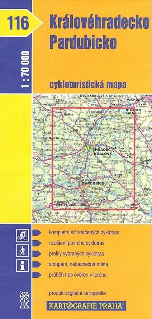 Královéhradecko, Pardubicko cykloturistická mapa 1:70 000