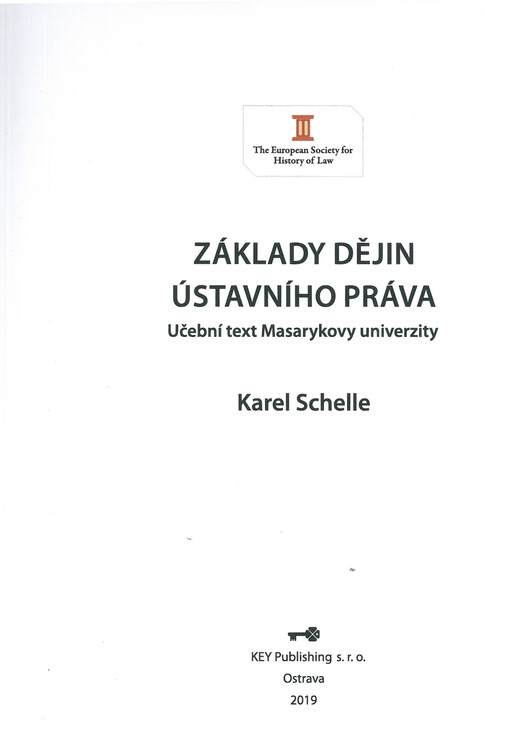 Základy dějin ústavního práva : učební text Masarykovy univerzity