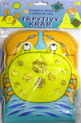 Třpytivý krab koupání je zábava s knížkou do vany