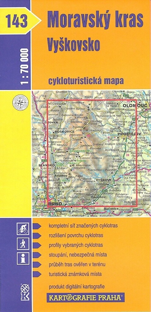 Moravský kras Vyškovsko : cykloturistická mapa 1:70 000