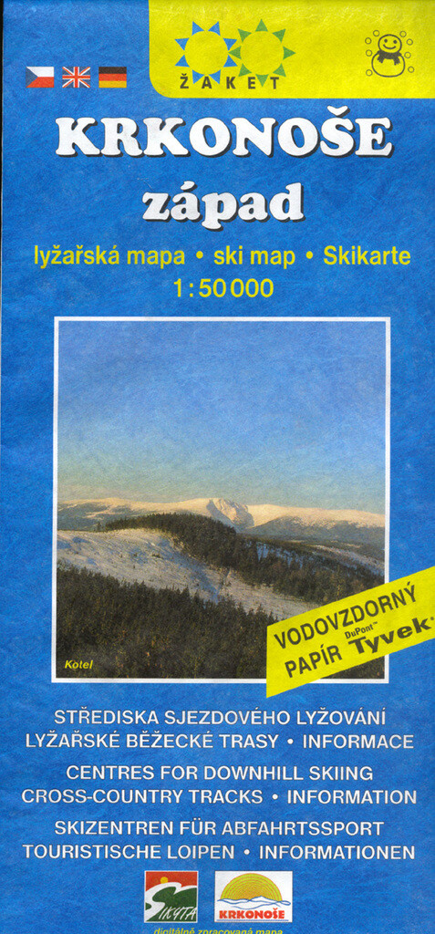 Krkonoše - západ lyžařská mapa 1:50 000