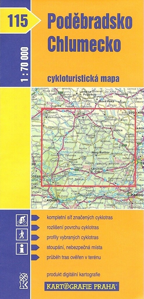 Poděbradsko, Chlumecko cykloturistická mapa 1:70 000