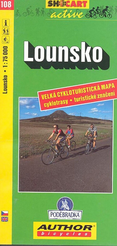 Lounsko velká cykloturistická mapa : cyklotrasy - turistické značení